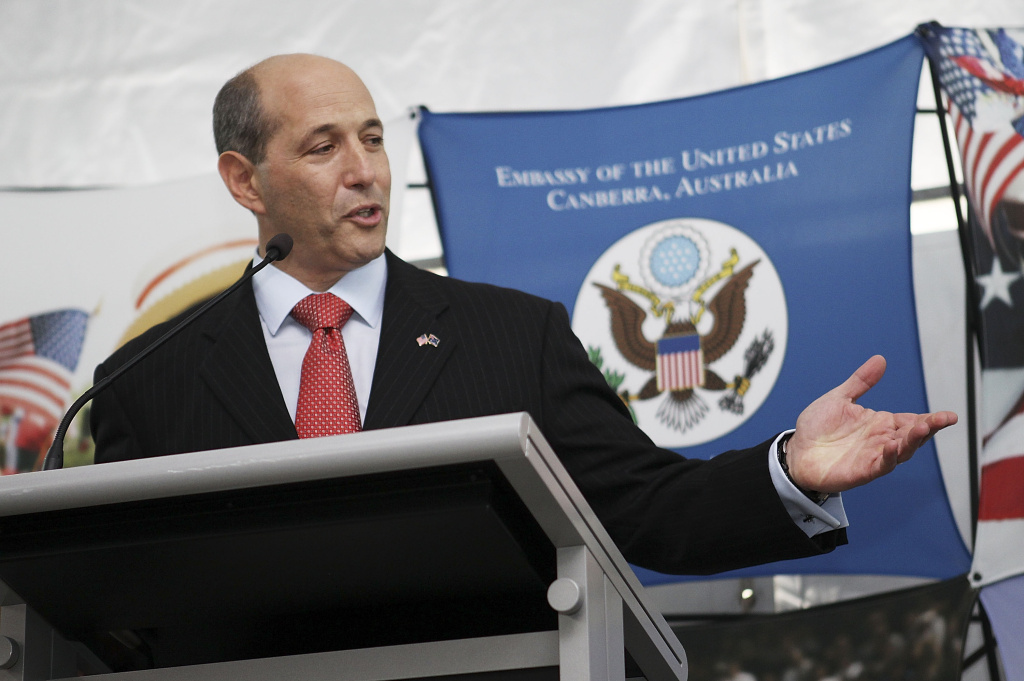 Australian PM Rudd Celebrates 4th Of July At US Embassy In Canberra United States Ambassador to Australia Jeff Bleich speaks during a 4th of July celebration event at the US Embassy on July 3, 2013 in Canberra, Australia.