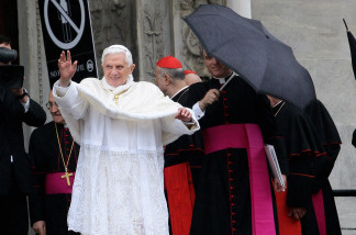 File photo: Pope Benedict XVI tours at the Cathedral of Turin on May 2, 2010 in Turin, Italy. A group of Italian women who say that they had relationships with priests wrote the Pope, criticizing the Catholic church's policy on celibacy.