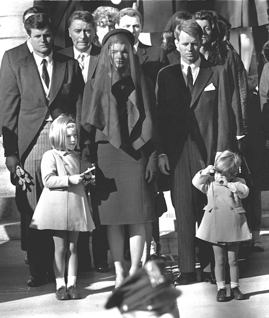 US-KENNEDY Members of the Kennedy family at the funeral of assassinated president John F. Kennedy in Washington D.C on Nov. 24, 1963. From left: Senator Edward Kennedy, Caroline Kennedy, Jackie Kennedy, Attorney General Robert Kennedy and John Kennedy.