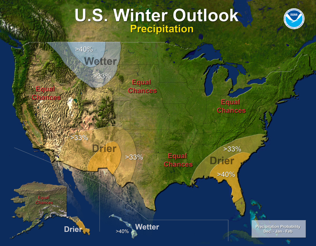 The National Oceanic and Atmospheric Administration released its 2013 winter forecast, saying there is no strong climate pattern driving weather in most of the country, including California.