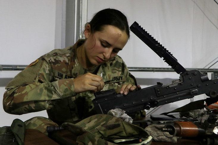 ROTC Cadet Isabella Van Atten trained at Camp Edwards, Mass. in late August. ROTC Cadet Isabella Van Atten trained at Camp Edwards, Mass. in late August.