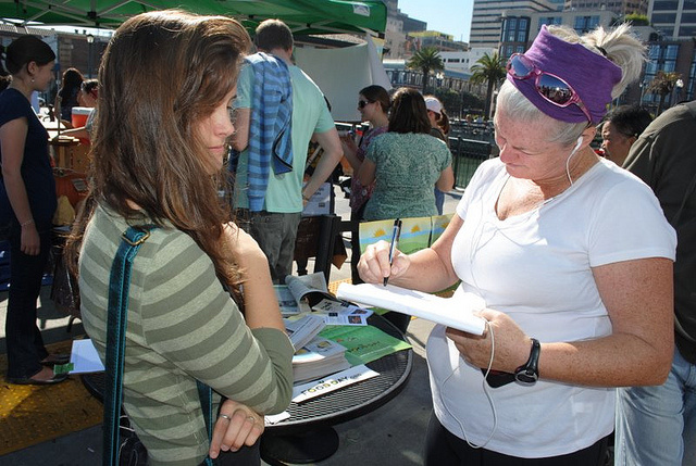 Workers canvassing at farmers markets are usually paid per signature to ensure a measure gets on the ballot. City of LA union workers claim ex-Mayor Richard Riordan will use a similar tactic to get a pension reform measure on the May ballot.