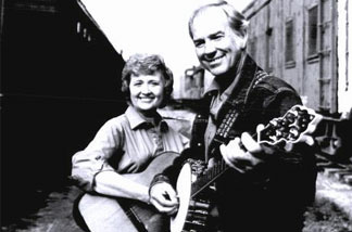 Rusty (left) and husband Keith McNeil play together.