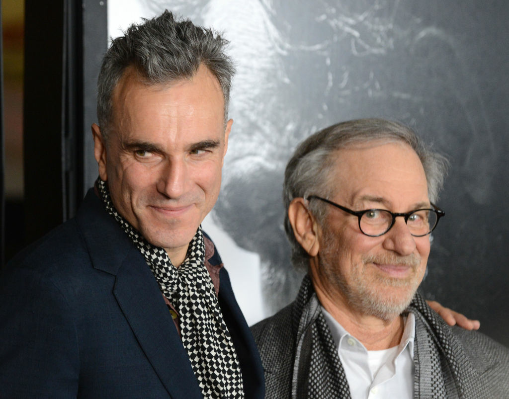 Cast member Daniel Day-Lewis (L) and director Steven Spielberg arrive for the closing night Gala Screening of 'Lincoln' at the AFI Fest in Hollywood, California November 8, 2012. The two received nominations for the 70th annual Golden Globes early next year.