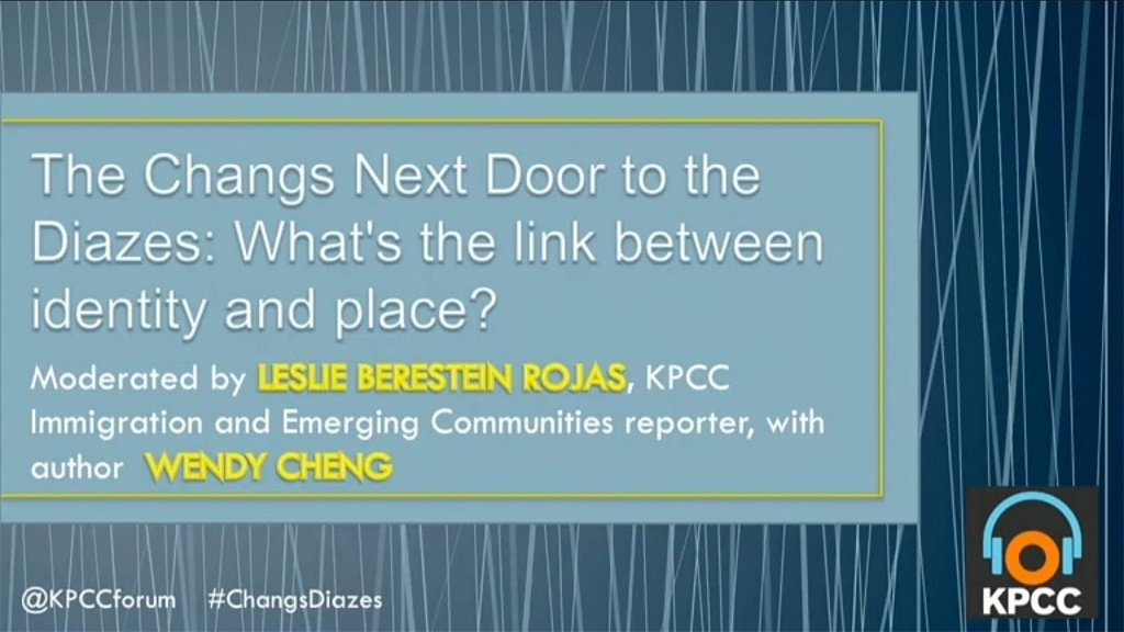 The Changs Next Door to the Diazes: What's the link between identity and place? Hear the word
