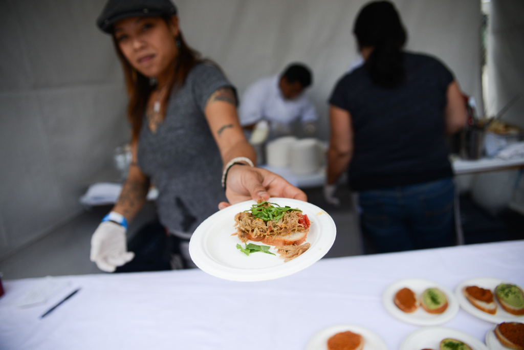 Taste of the Nation food festival A participant in the 2017 Taste of the Nation food festival.
