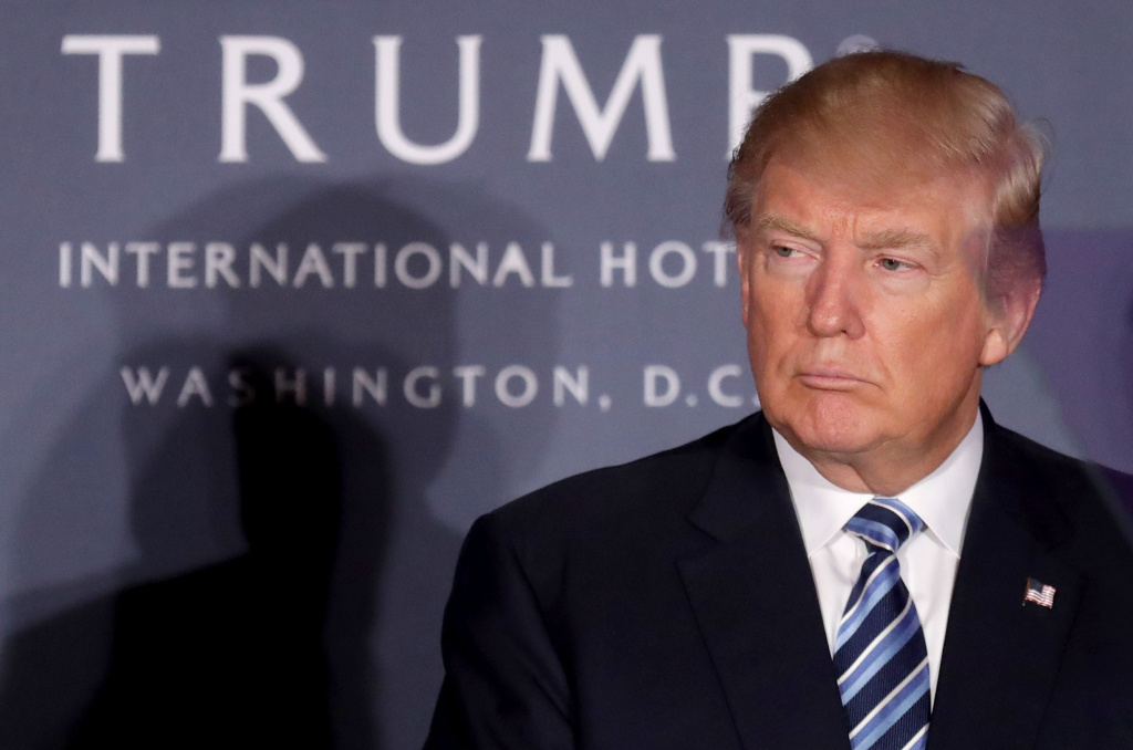 Donald Trump Holds Ribbon Cutting Ceremony For The Trump International Hotel In Washington, D.C. File: Donald Trump attends the grand opening ceremony at the new Trump International Hotel Oct. 26, 2016 in Washington, D.C.