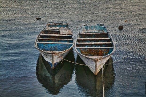 Pangas, the fishing boats typically used by smugglers ferrying people up the coast from Baja California