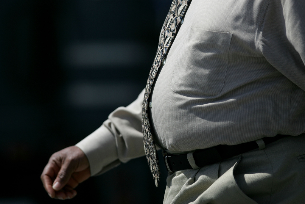 Obesity Epidemic Hits California A man walks along the Embarcadero April 6, 2005 in San Francisco.