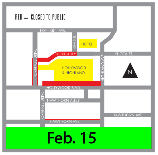 Areas marked in red will be shut down starting Feb. 15, 2017 until 6 a.m. March 1, 2017.
Areas marked in red will be shut down starting Feb. 15, 2017 until 6 a.m. March 1, 2017.