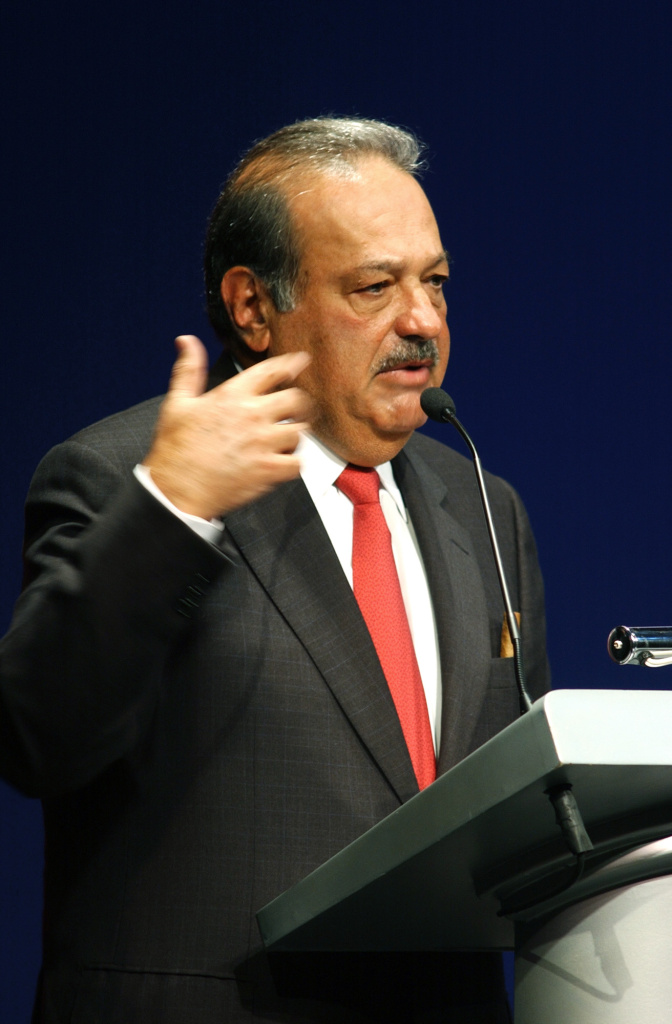 PANAMA EXPOCOMER Mexican businessman Carlos Slim speaks during the