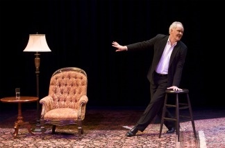 Mercer 14284 John Lithgow on stage at the Mark Taper Forum during a performance of his play, Stories by Heart