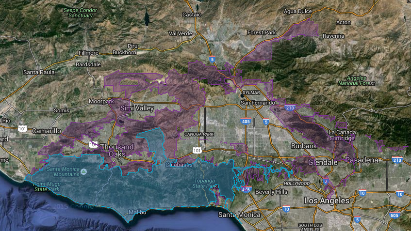 Rim of the Valley protection areas A map depicting Schiff's proposal includes much of the territory the National Parks Service identified in February as its preferred option, plus more land that the Parks Service did not request but that had public support for inclusion.